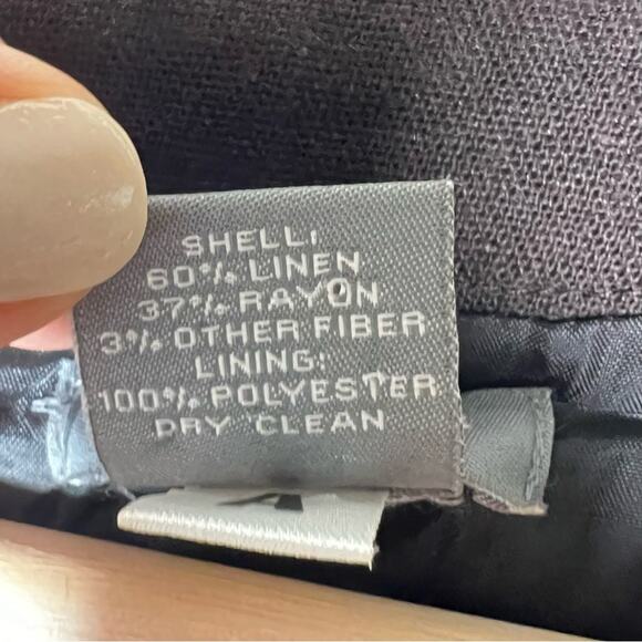 Ann Taylor Brown linen blend A line embroidered dress size 2 B121 - Picture 3 of 4